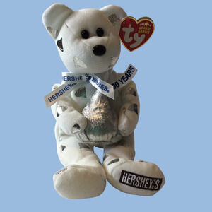 2006 Hershey's Kiss Bear "Kisses" Ty Beanie Baby Vintage NWT Retired